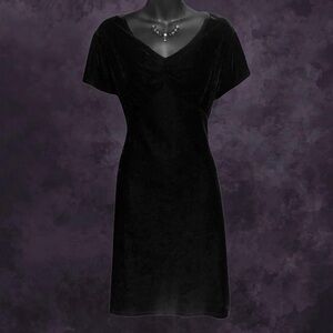 90s Black Velvet Dress